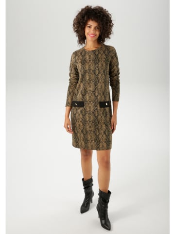 Aniston Kleid in Hellbraun/ Schwarz