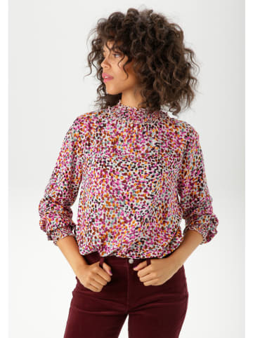 Aniston Bluse in Pink/ Camel