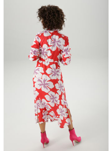 Aniston Kleid in Rot/ Weiß