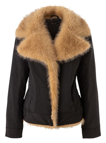 Aniston Übergangsjacke in Schwarz/ Camel