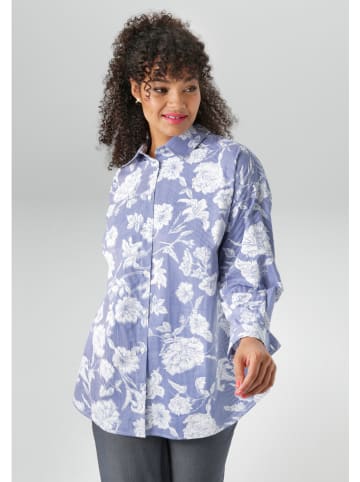 Aniston Blouse blauw/wit