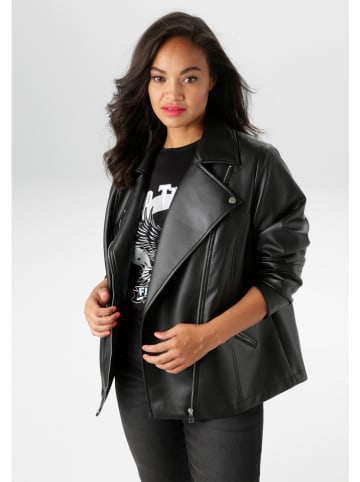 Aniston Kunstlederjacke in Schwarz