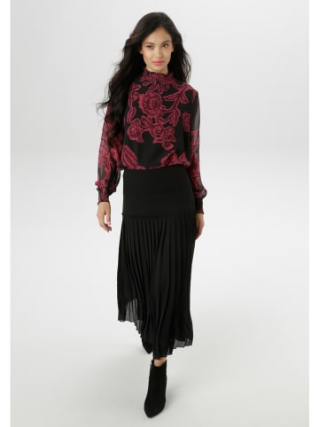 Aniston Plisseerock in Schwarz