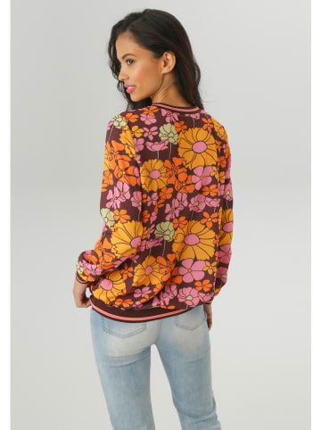 Aniston Blouse bordeaux/geel/oranje