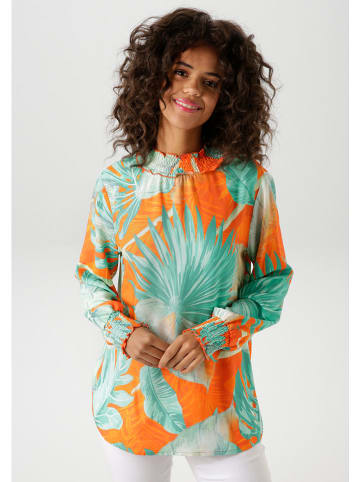Aniston Blouse turquoise/oranje