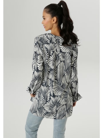 Aniston Blouse donkerblauw/wit