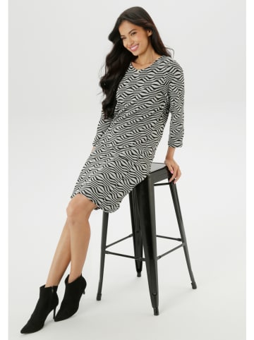 Aniston Kleid in Grau/ Schwarz