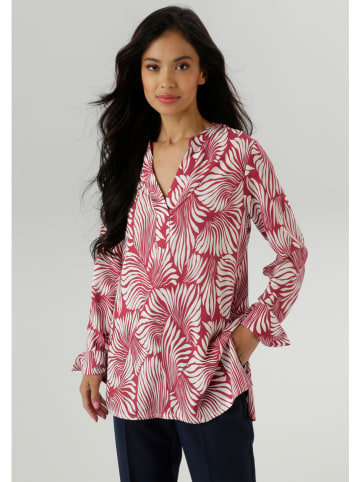 Aniston Lange blouse fuchsia/wit
