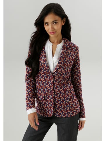 Aniston Blazer in Bordeaux/ Blau/ Beige