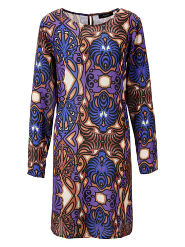 Aniston Jurk blauw/paars/lichtbruin