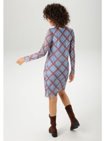 Aniston Kleid in Hellblau/ Bordeaux