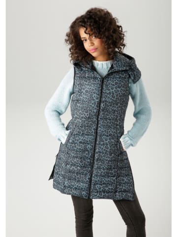 Aniston Doorgestikte bodywarmer blauw/zwart