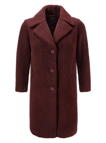 Aniston Płaszcz pluszowy w kolorze bordowym
