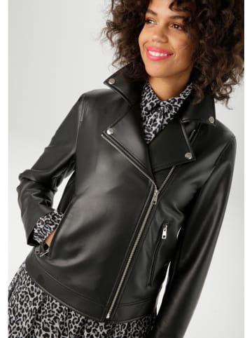 Aniston Kunstlederjacke in Schwarz