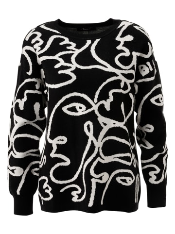 Aniston Pullover in Schwarz/ Weiß