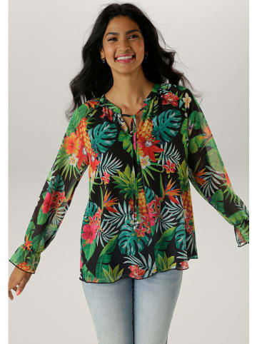 Aniston Blouse zwart/groen