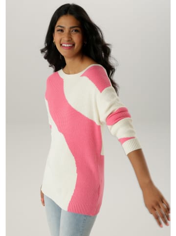 Aniston Trui crème/roze