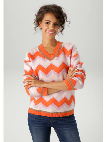 Aniston Sweter w kolorze pomarańczowo-jasnoróżowym
