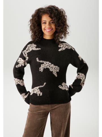 Aniston Pullover in Schwarz