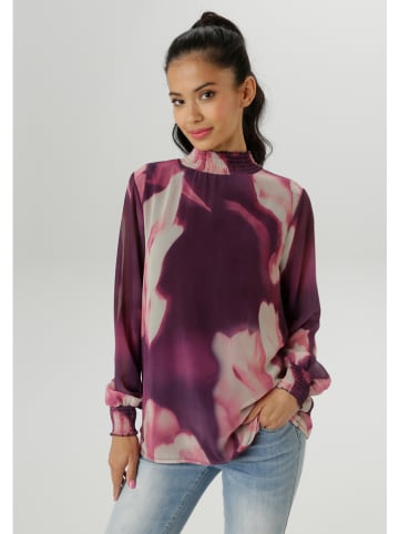 Aniston Bluse in Aubergine/ Rosé
