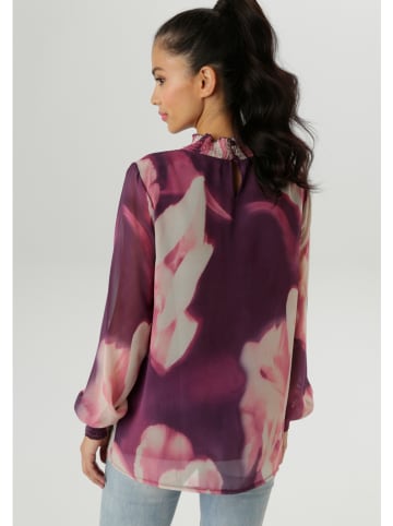 Aniston Blouse auberginekleurig/rosé
