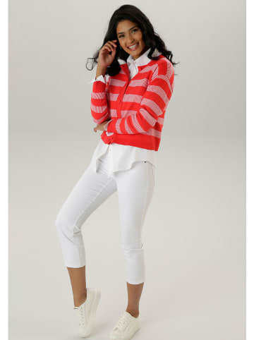 Aniston Kardigan w kolorze czerwono-białym