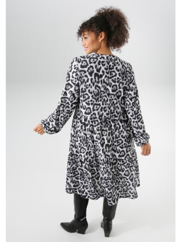 Aniston Kleider in Hellgrau/ Schwarz