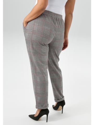 Aniston Spodnie chino w kolorze czarno-białym