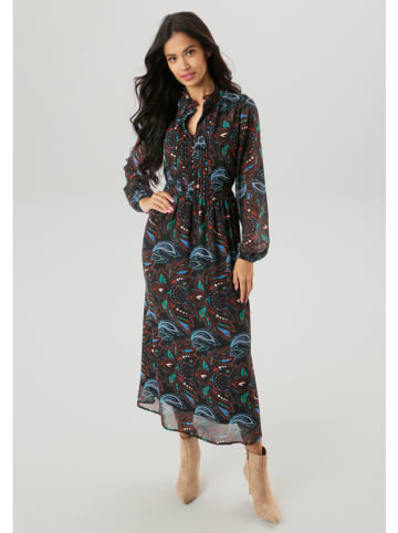 Aniston Kleid in Schwarz/ Türkis