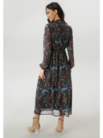 Aniston Jurk zwart/turquoise