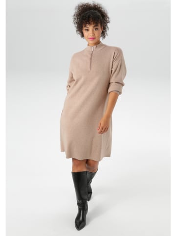 Aniston Gebreide jurk beige