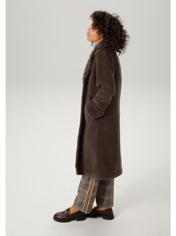 Aniston Teddymantel donkerbruin