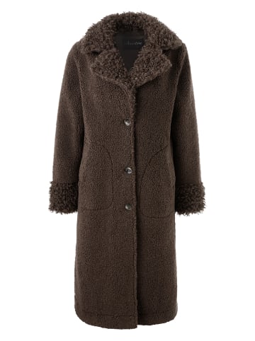 Aniston Teddymantel in Dunkelbraun