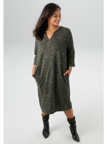 Aniston Jurk kaki/zwart