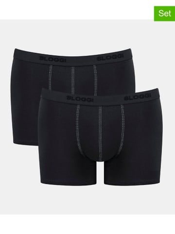 Sloggi 2er-Set: Boxershorts in Schwarz