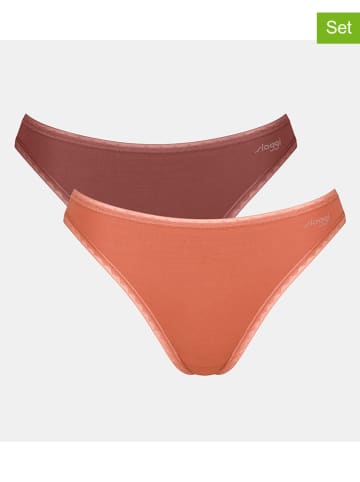 Sloggi 2-delige set: slips bruin/oranje