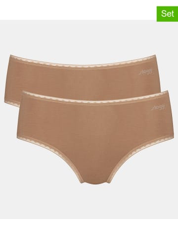 Sloggi 2er-Set: Pantys in Hellbraun