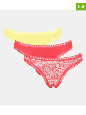 Sloggi 3-delige set: strings "Crush" rood/geel
