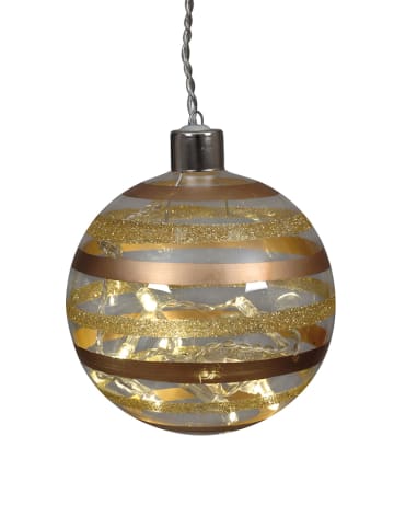 näve Zawieszka LED "Ball" w kolorze złotym - Ø 10 cm