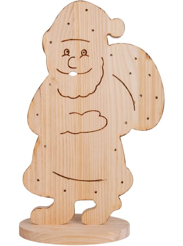 näve Lampa dekoracyjna LED "Santa" w kolorze jasnobrązowym - 31,5 x 49 x 13 cm