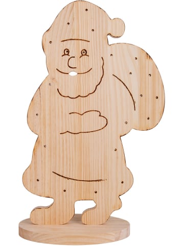 näve Lampa dekoracyjna LED "Santa" w kolorze jasnobrązowym - 37,5 x 80 x 17 cm