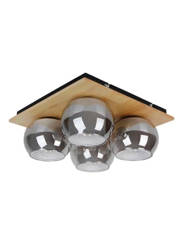 näve Plafonnière "Texas" grijs/lichtbruin - (L)36 x (B)36 cm