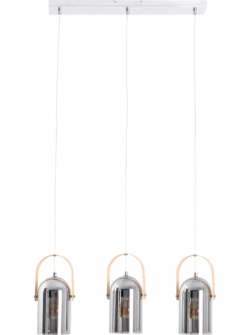 näve Lampa wisząca "Vidrio" w kolorze srebrnym - 64 x 6 cm