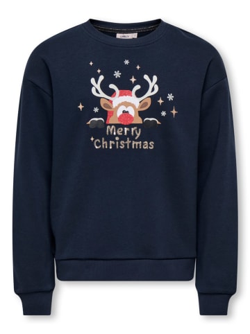 KIDS ONLY Sweatshirt "Xmas" donkerblauw
