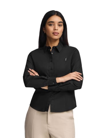 Polo Club Blouse - slim fit - zwart