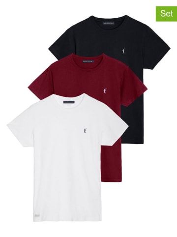 Polo Club 3-delige set: shirts zwart/rood/wit
