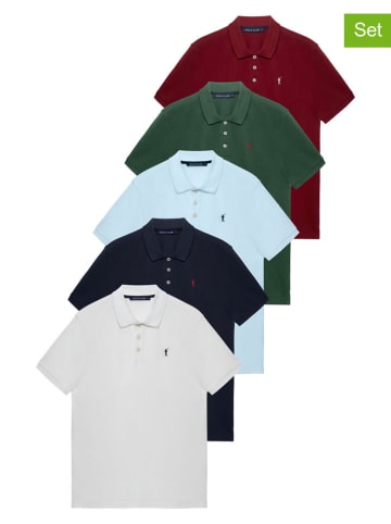 Polo Club 5-delige set: poloshirts meerkleurig