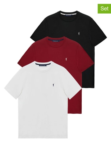 Polo Club 3-delige set: shirts rood/zwart/wit