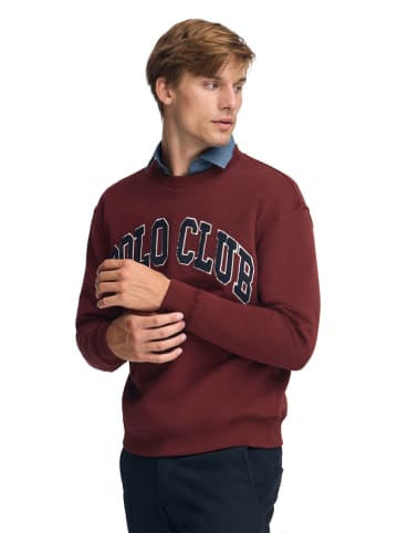 Polo Club Sweatshirt in Bordeaux