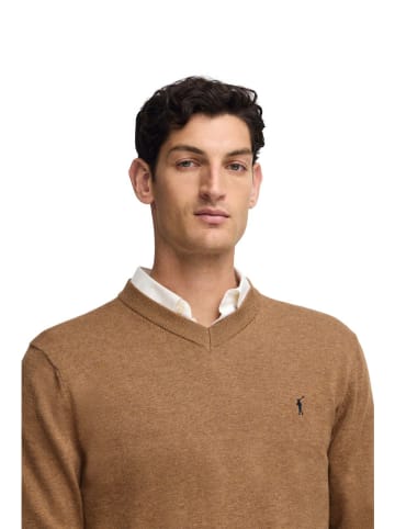 Polo Club Pullover in Hellbraun